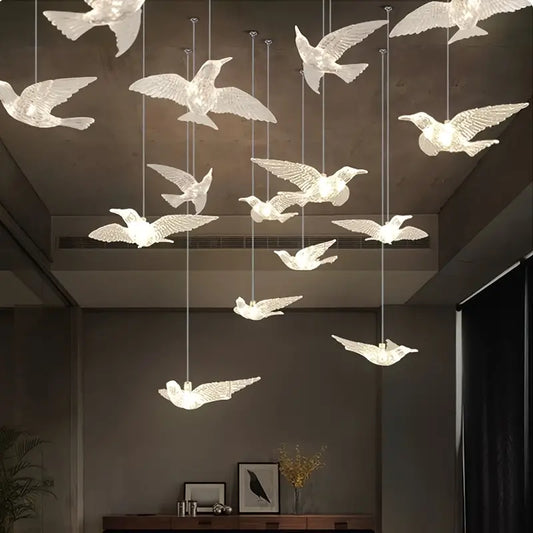 10pcs Hummingbird Acrylic Hanging Decor Set