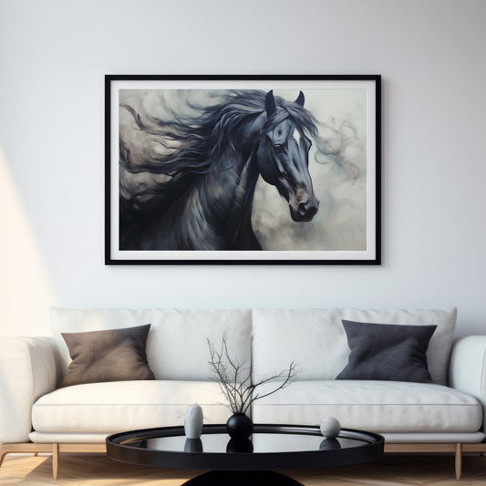 Raven Mane: Horse Wall Art