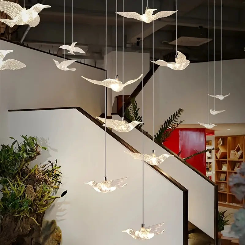 10pcs Hummingbird Acrylic Hanging Decor Set