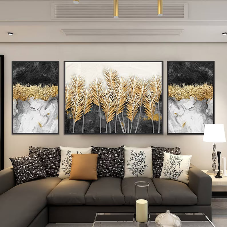 Abstract Wheat Digital Art Framed Posters