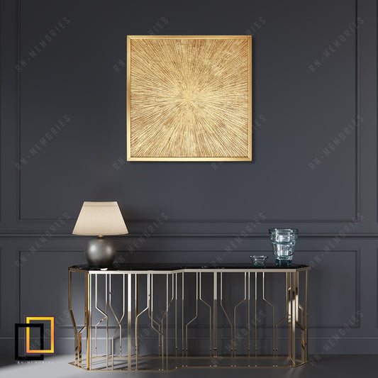 Abstract Gold Texture 3D Foil Canvas Art