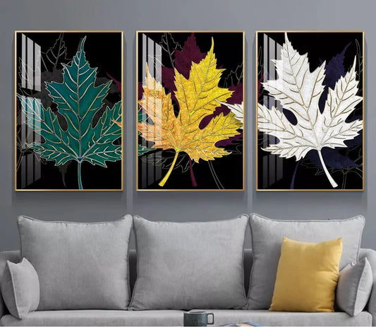 Minimalist Maple Leaves Framed Posters