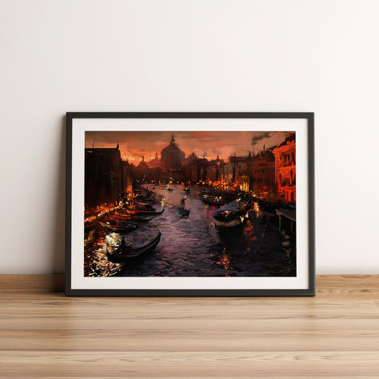 River of Dreams: Venetian Delights- Art Framed Poster