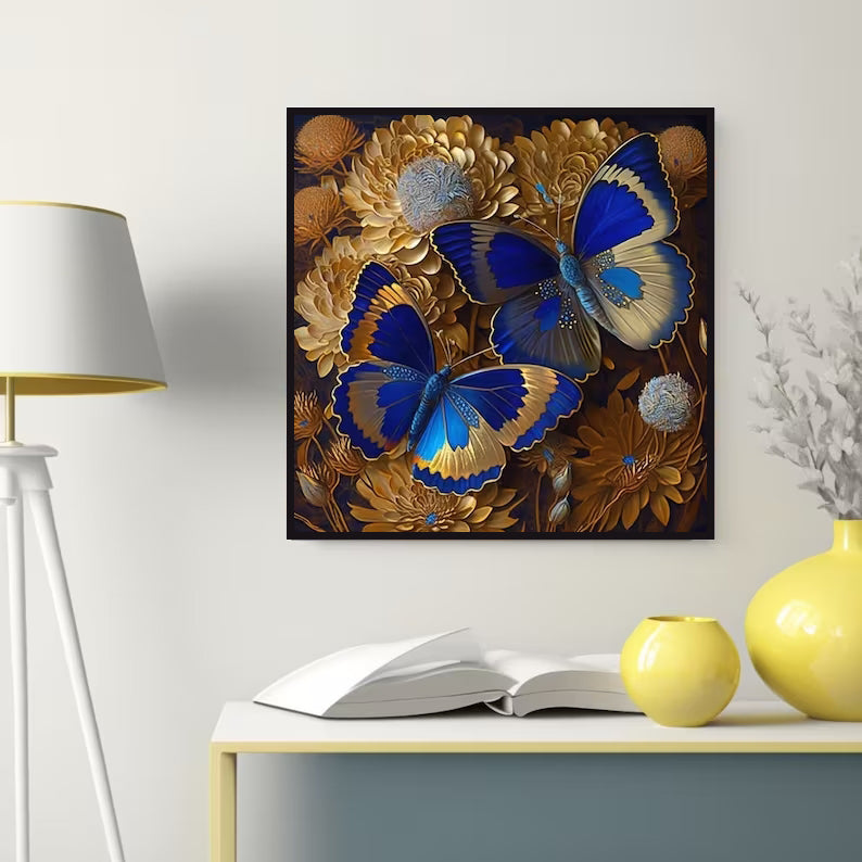 Luxury Color Butterflies Framed Poster