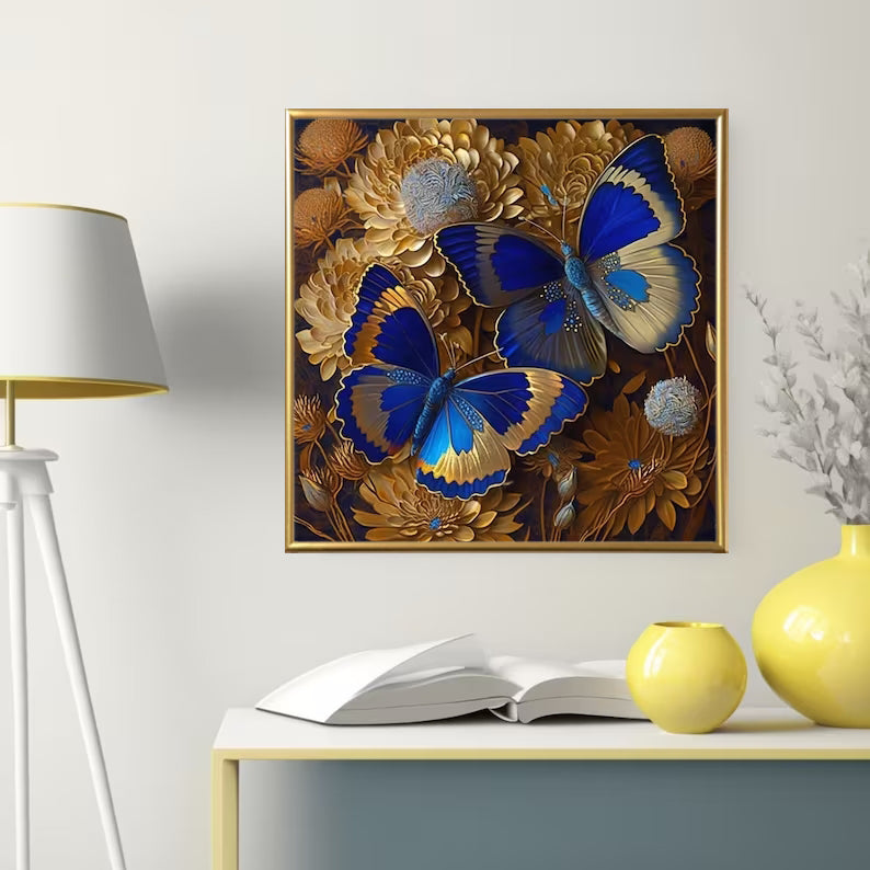 Luxury Color Butterflies Framed Poster