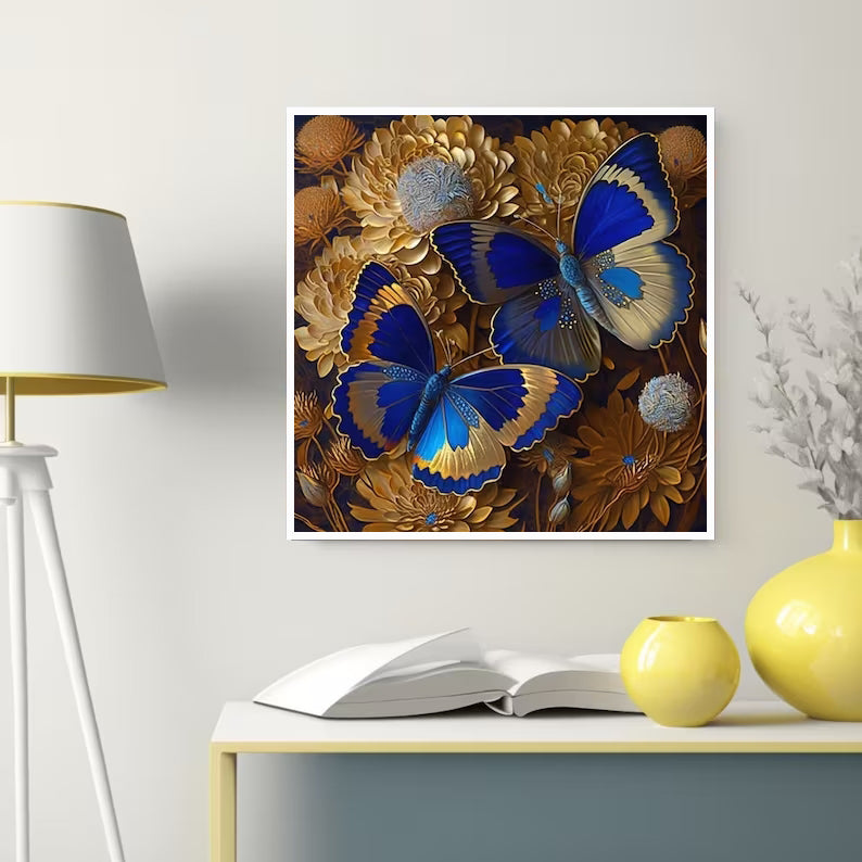 Luxury Color Butterflies Framed Poster