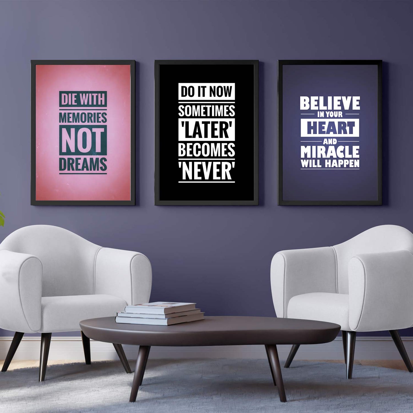 Office Decor Motivation Quotes Posters-II (3 Frames)