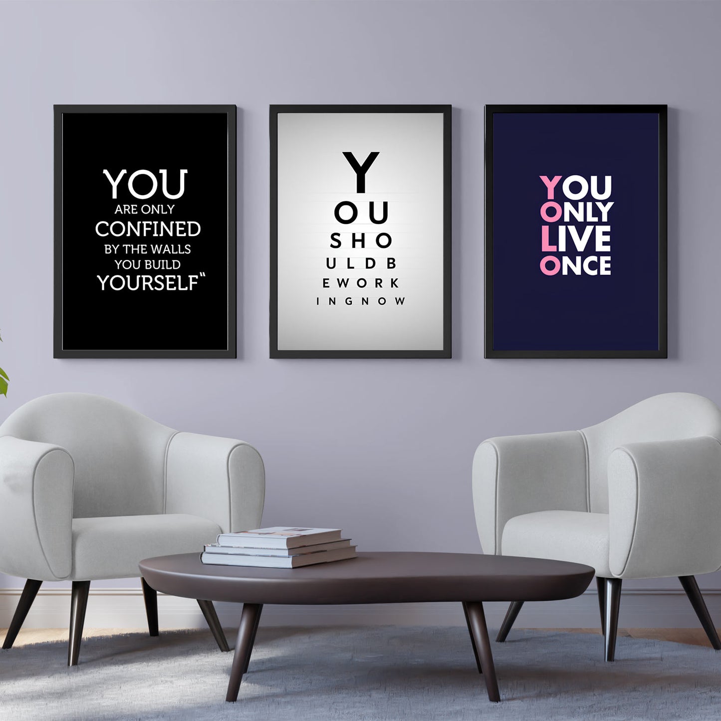 Office Decor Motivational Quotes Posters - VI (3 Frames)