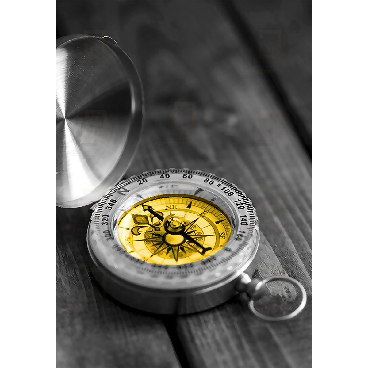 Yellow Leaf, Cup and Compass Framed Wall Art