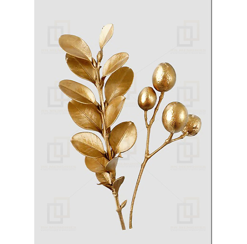 Modern Golden Leaf Framed Wall Arts