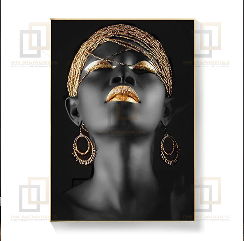 Woman with Gold Jewelry