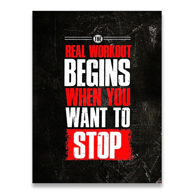 Fitness Motivational Quotes Wall Art Framed Prints