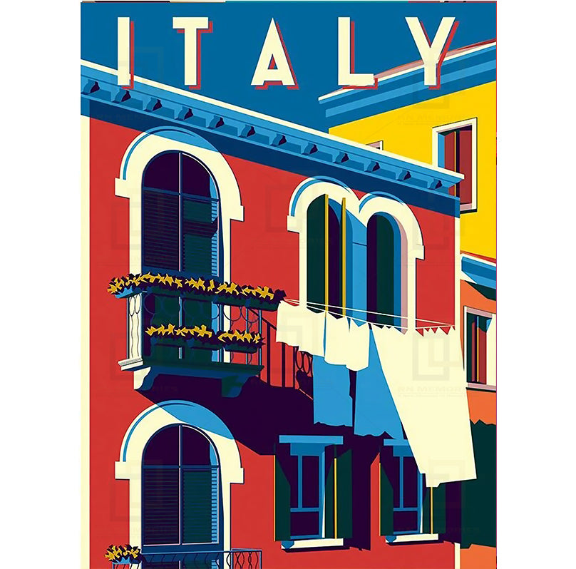 Italy Africa Morocco Travel Vintage Framed Posters