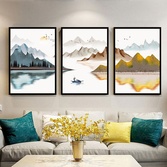 Chinese Landscape Painting Framed Prints