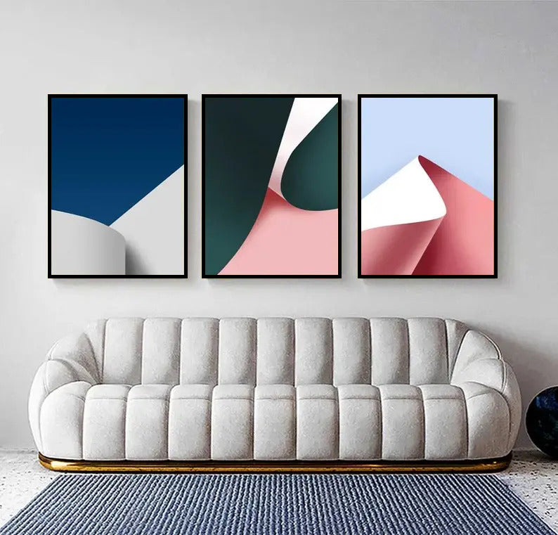 Modern Mid Century Minimalist Framed Posters