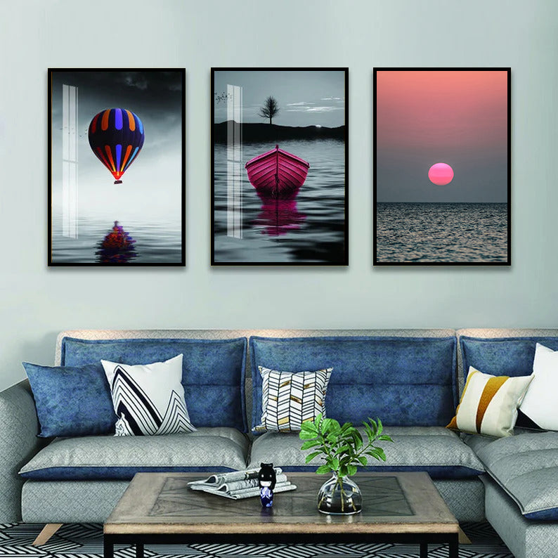 Sea Sunset View Framed Posters