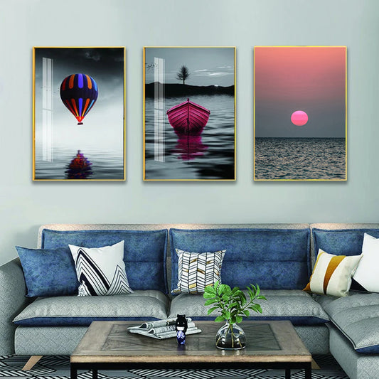 Sea Sunset View Framed Posters