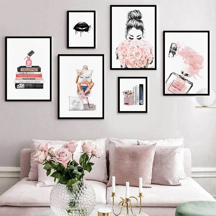 Modern Saloon Wall Art Framed Prints