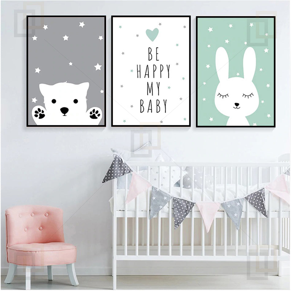 Baby Nursery Wall Art Framed Prints