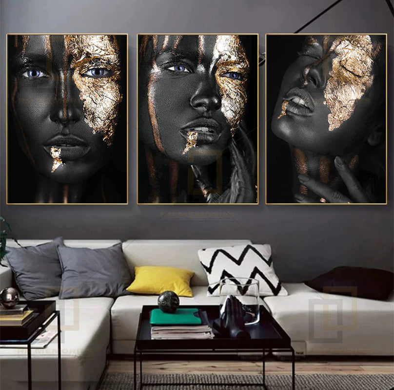 Modern Black and Golden Art