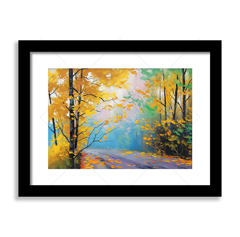 Misty-Autumn-Day Art Framed Print