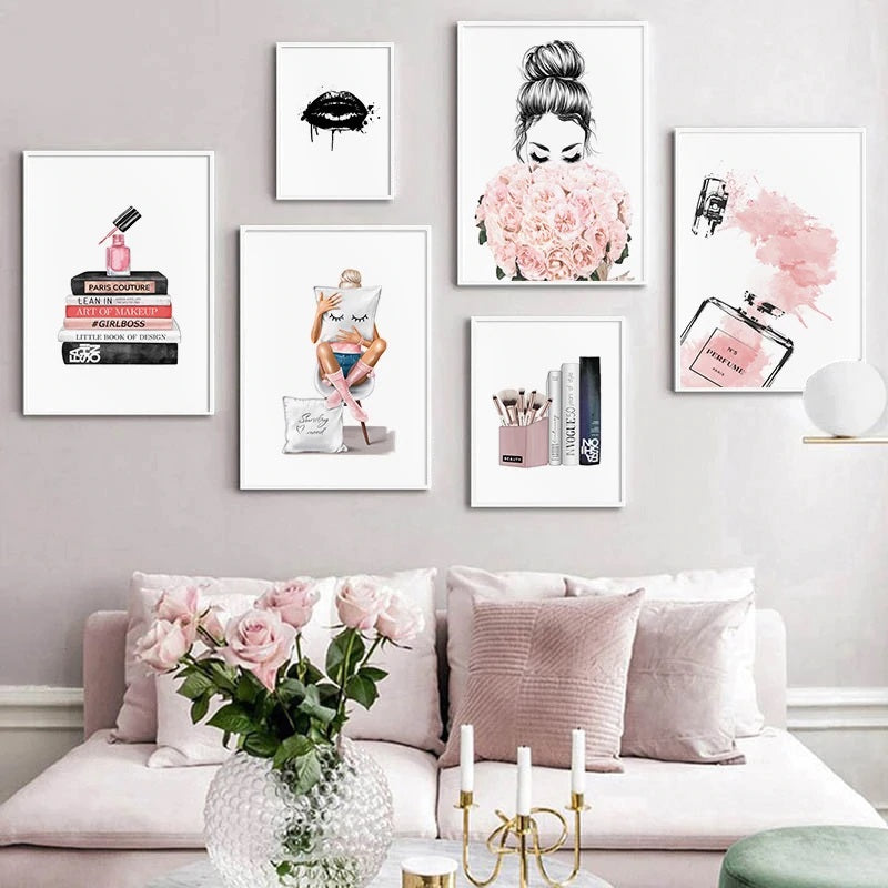 Modern Saloon Wall Art Framed Prints