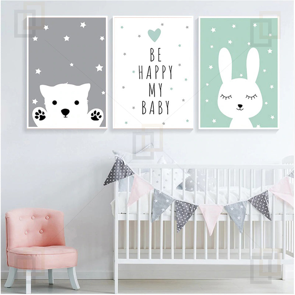 Baby Nursery Wall Art Framed Prints