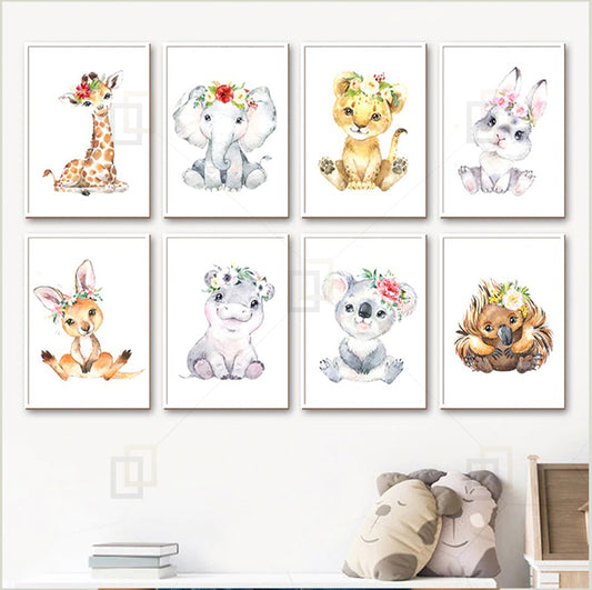 Cute Animals Art Framed Prints